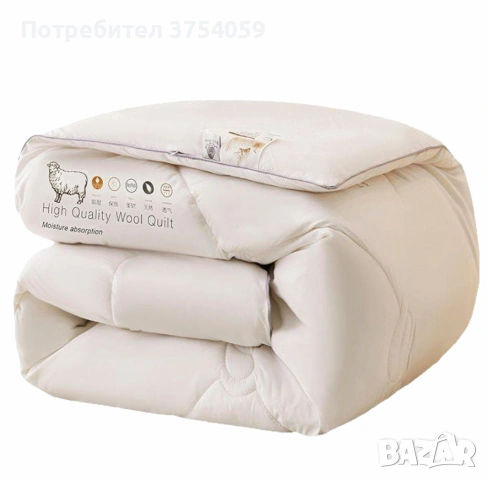 Зимен юрган с овча вълна 160x200 см – Топлина и комфорт за студените нощи, снимка 7 - Олекотени завивки и одеяла - 53098518