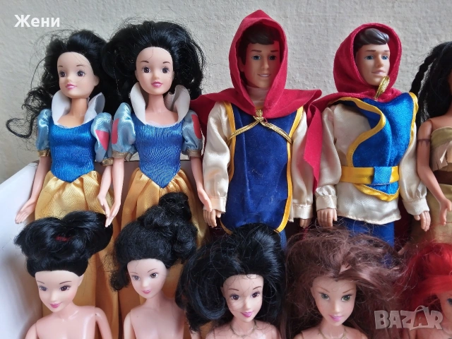 💖Винтидж кукли Дисни принцеси Disney Simba Снежанка джуджета Бел Ариел Аврора Покахонтас, снимка 2 - Кукли - 53467972