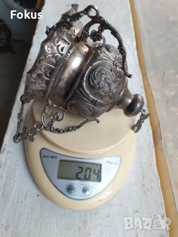 Уникално сребърно кандило религия кръст, снимка 6 - Антикварни и старинни предмети - 53363963