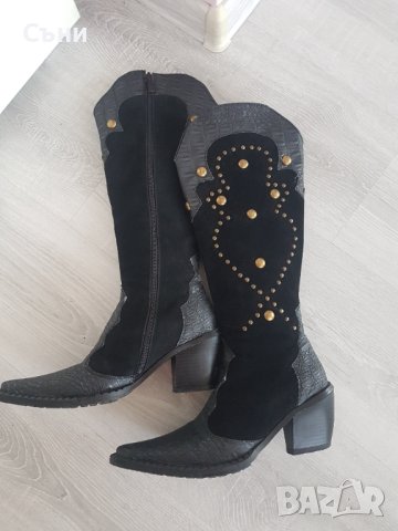 Каубойски ботуши, снимка 5 - Дамски ботуши - 42959547