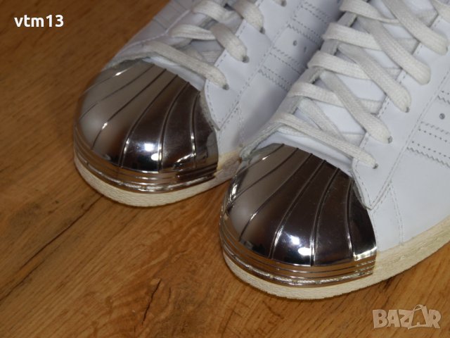 Adidas Superstar 80s White Metallic Silver - 39,5 номер, снимка 5 - Маратонки - 38915160