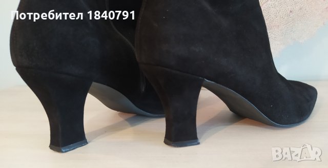 THIERRY RABOTIN черни велурени боти №40, снимка 6 - Дамски боти - 38148938