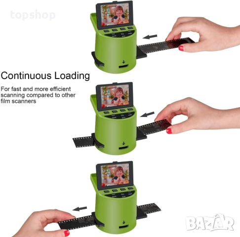 Нов, WIFI скенер за диапозитиви и негативи  с 3,5-инчов LCD дисплей и проложение за андроид и айфон, снимка 4 - Друга електроника - 52807203