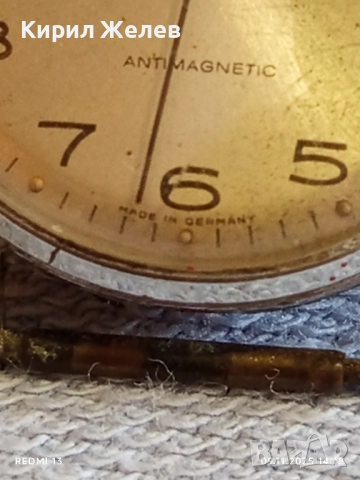 Стар механичен часовник Kienzle ANTI-MAGNETIC GERMANY работи 51436, снимка 4 - Антикварни и старинни предмети - 52350974