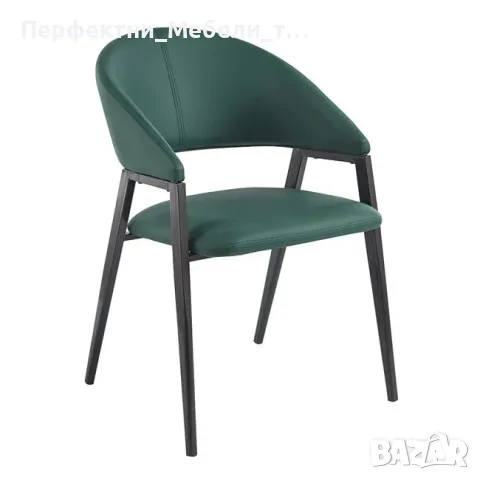 Дизайнерски трапезен стол с еко кожа черно/кафяво-зелен/налични трапезни столове с еко кожа кафява, снимка 4 - Обзавеждане за заведение - 47350961