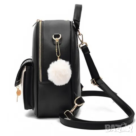 Дамска чанта - раница Nolana Black, снимка 3 - Чанти - 47923437