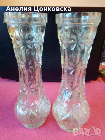 Масивни кристални вази 2 бр.за 30 лв., снимка 1