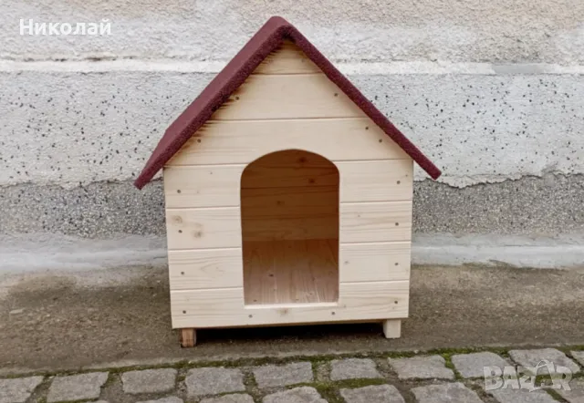 Дървена кучешка къща средни и големи породи кучета , къща кучета от дърво, колиба куче, снимка 2 - За кучета - 49226213