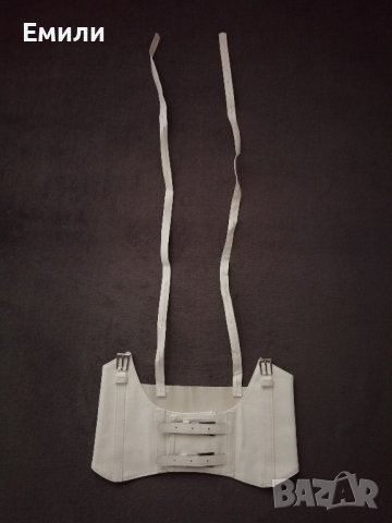 Бял кожен корсет колан р-р XS, S, M, снимка 10 - Корсети, бюстиета, топове - 38966945