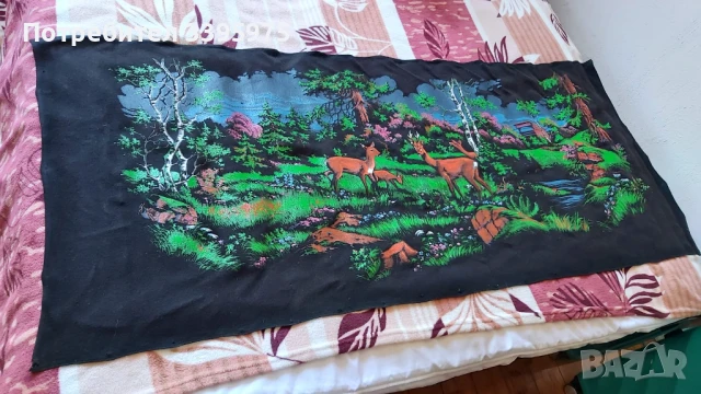 Гоблен ”Олени на поляне” Германия, снимка 3 - Гоблени - 51359161