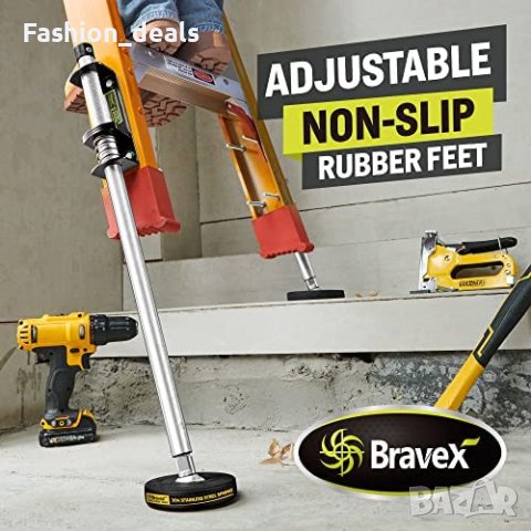 Нов Чифт регулируеми нивелирни стълби удължителен стоманен стълб, снимка 4 - Измервателни инструменти - 40365123