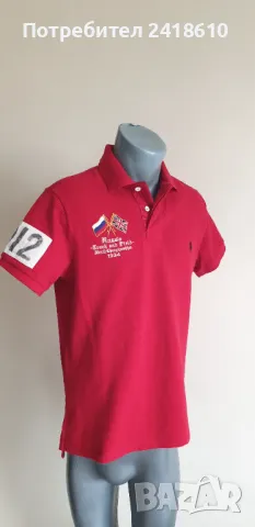POLO Ralph Lauren Russia Limited Pique Cotton Custom Fit Mens Size M ОРИГИНАЛ! Мъжка Тениска!, снимка 2 - Тениски - 49796271