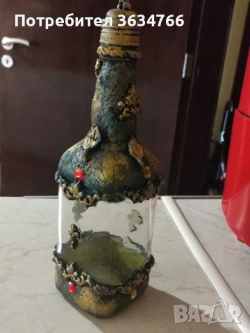 декоративно ,ръчно рисувано шише, снимка 7 - Декорация за дома - 50847705