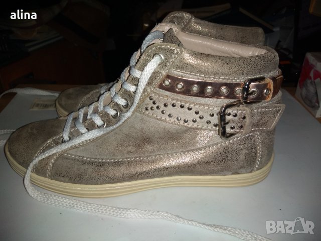 Високи спортни обувки /кецове/ MOEVZ естествена кожа, снимка 2 - Кецове - 42949047