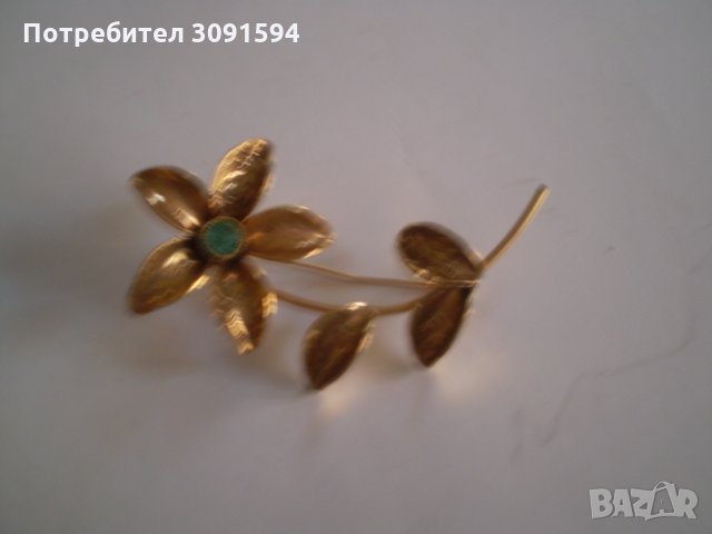 Винтич брошка цвете дубле , снимка 4 - Антикварни и старинни предмети - 34659193