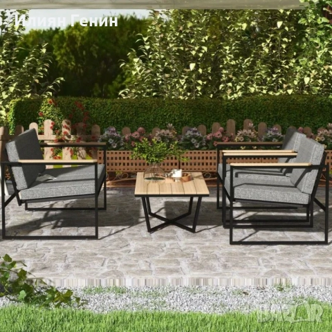 Комплект градински мебели Outsunny за 4 души, снимка 7 - Градински мебели, декорация  - 51862799