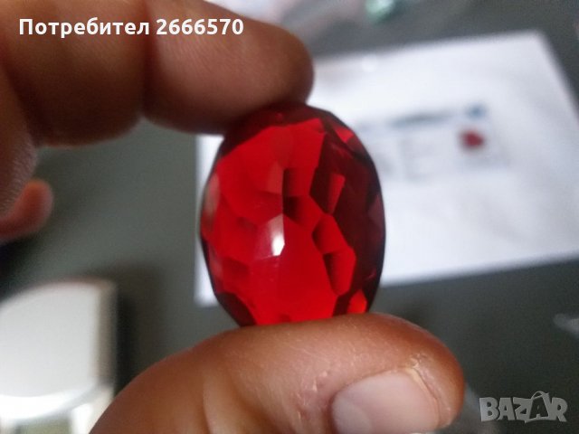 Натурален сертифициран червен Топаз 90 карата , рубин смарагд сапфир диамант  изомруд, снимка 2 - Антикварни и старинни предмети - 35359568
