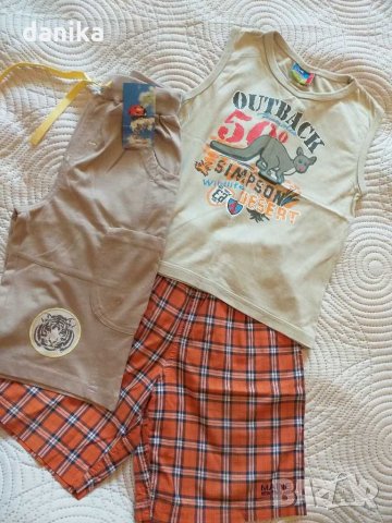 Лот 3 части  нов панталон ,  тениска 104 110, снимка 1