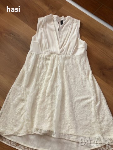 Дантелена рокля кремава Vero Moda , снимка 3 - Рокли - 37819205
