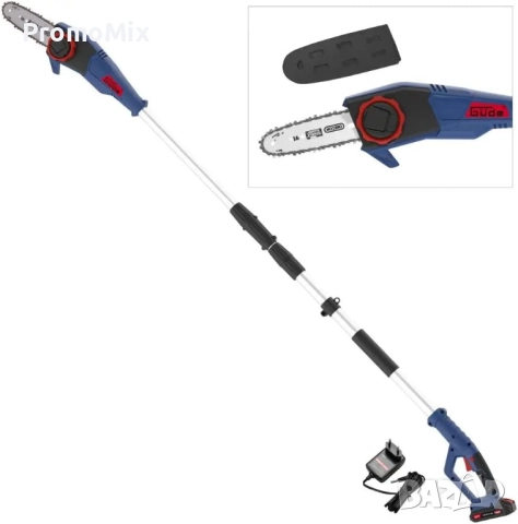  Телескопична акумулаторна резачка за клони Gude AST 1820105 24 см 18 V 2Ah с батерия и зарядно 