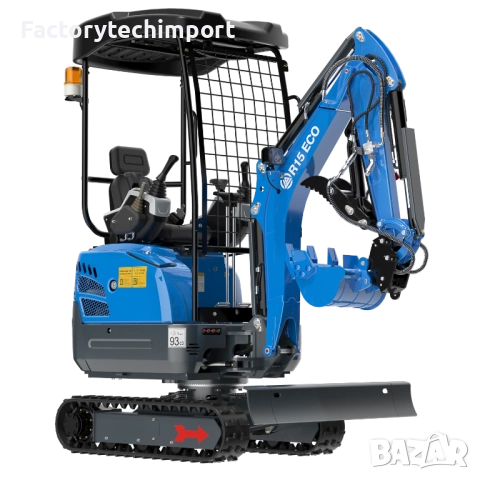 Мини багер RIPPA R15 ECO – KUBOTA (3 цилиндъра) | 1,4 т. | 120° завъртане на стрелата, снимка 4 - Индустриална техника - 52720322