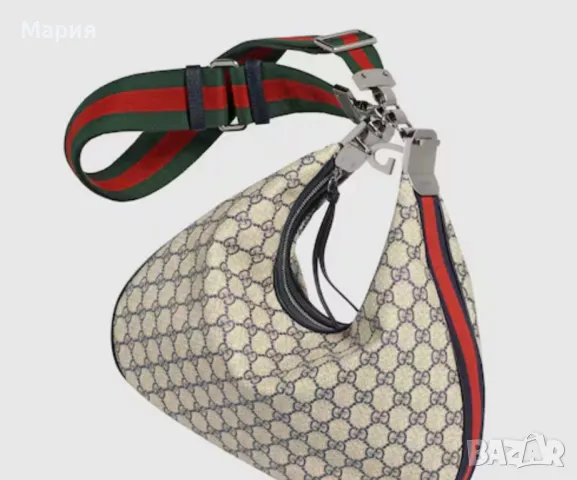 Елегантна Гучи/Gucci „Attache-Аташе” чанта с 2 дръжки