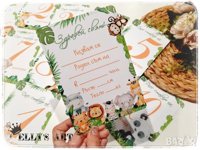 Комплект фото карти за бебе, снимка 5 - Подаръци за кръщене - 43158674