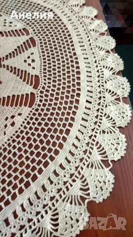 Покривка ръчно оплетена , снимка 3 - Покривки за маси - 53061407