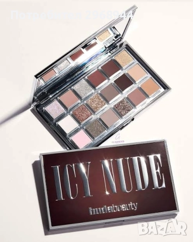 Huda Beauty Icy Nude Eyeshadow Palette палитра