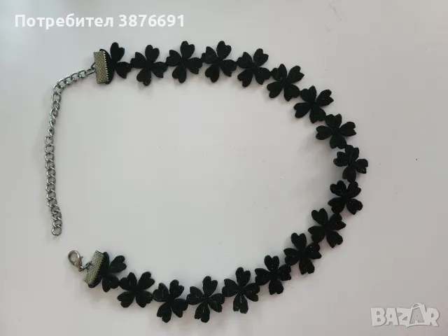 Чокър кадифе с цветя