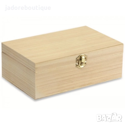 Заготовка Дървена кутия за бижута с огледало, снимка 2 - Декорация за дома - 52397993