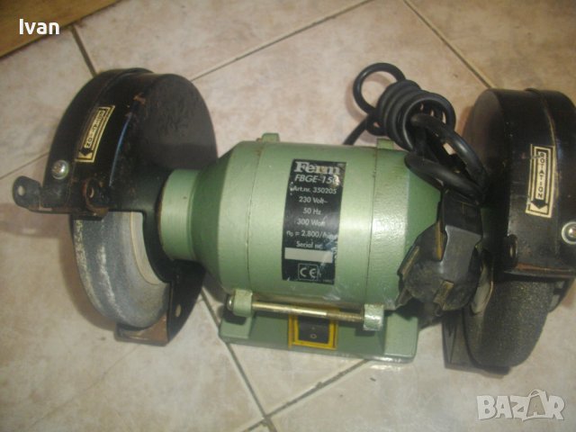 300 Вата-ф150мм-6,5 кг-Малък Професионален Холандски Шмиргел-Старо Качество 1995г-ОТЛИЧЕН-Нискошумов, снимка 3 - Други инструменти - 43098652