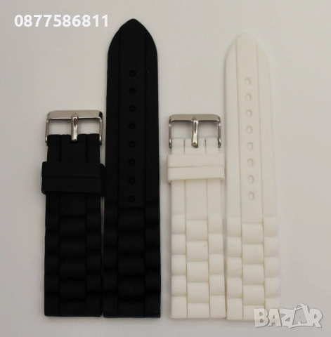 НОВА ЧЕРНА СИЛИКОНОВА ГУМЕНА КАИШКА ЗА ЧАСОВНИК.ЧЕРНИ СИЛИКОНОВИ ГУМЕНИ КАИШКИ ЗА ЧАСОВНИЦИ, снимка 3 - Каишки за часовници - 51613025