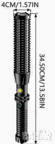 Палка 34.50см. с фенер и лампа , снимка 11 - Екипировка - 50339671