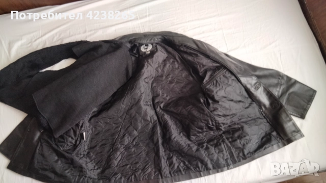 кожено яке - черно, естествена кожа, с подплата, снимка 6 - Якета - 52217014