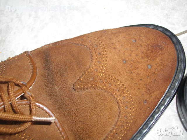 №42-Мъжки Естествена Кожа-Обувки-Половинки-Италиански-Оригинални-Пролет-Лято-Есен-Yellow Side, снимка 12 - Ежедневни обувки - 35478038