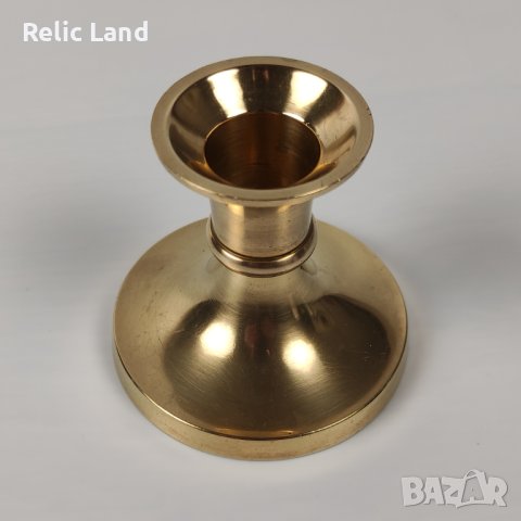 Малък месингов свещник, снимка 3 - Антикварни и старинни предмети - 43885659