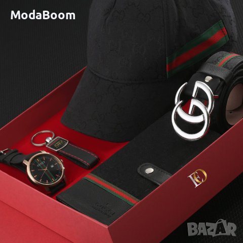 💥🆕Gucci луксозни мъжки подаръчни комплекти / 5 дизайна🆕💥, снимка 2 - Портфейли, портмонета - 43511785
