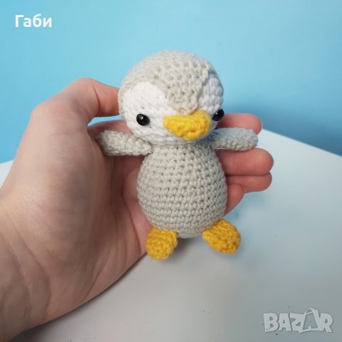 Ръчно плетено пингвинче, амигуруми играчка, снимка 4 - Плюшени играчки - 27859339