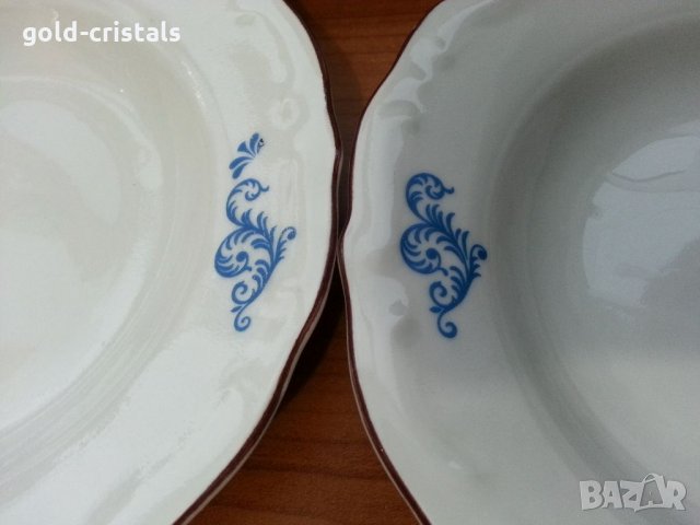 Стар български порцелан чинии дълбоки, снимка 4 - Антикварни и старинни предмети - 33422942