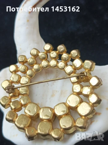 Старинна чешка брошка с кристали , снимка 2 - Колиета, медальони, синджири - 51242681