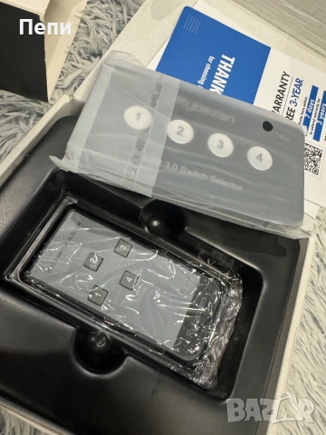 USB 3.0 KVM Switch – за 4 компютъра, снимка 3 - Друга електроника - 53577585