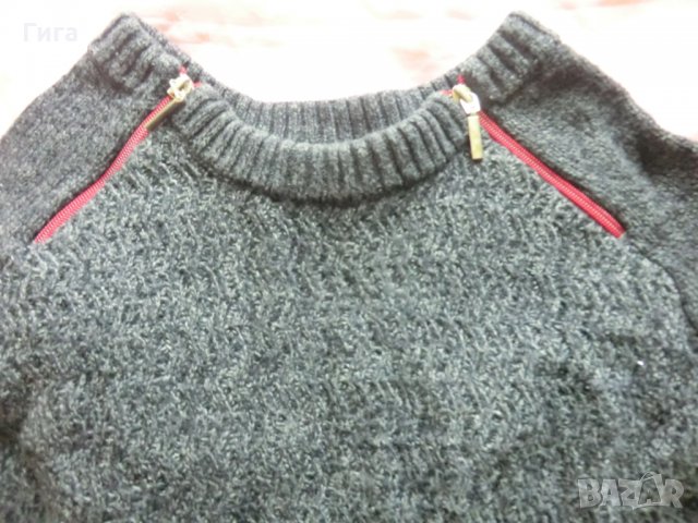 Пуловер с ципове 50%вълна, снимка 1 - Пуловери - 32915435