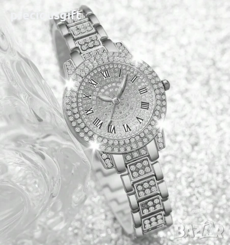 Комплект часовник и 3 броя гривни, снимка 2 - Дамски - 53289710