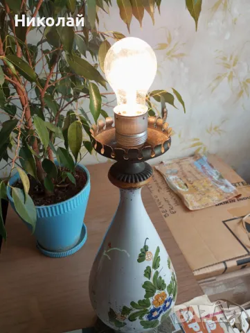 Старинна порцеланова нощна лампа, снимка 3 - Антикварни и старинни предмети - 49959835