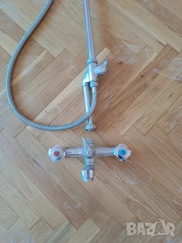 Стоящ душ с батерия смесител и подвижен душ за баня, снимка 2 - Смесители - 49583266