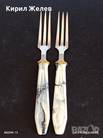 Две ретро вилички за десерт СССР Тбилиси за КОЛЕКЦИЯ 50640, снимка 4 - Други ценни предмети - 51733906
