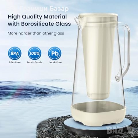 Нова 3L Филтрираща Кана за вода Елегантен Дизайн, Ефективна Филтрация, снимка 2 - Други стоки за дома - 43645812