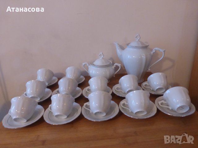 Сервиз за кафе 12 чаши български порцелан, снимка 12 - Сервизи - 44104135