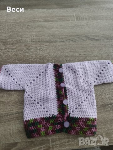 плетени жилетки за 1-3 месеца бебе 
